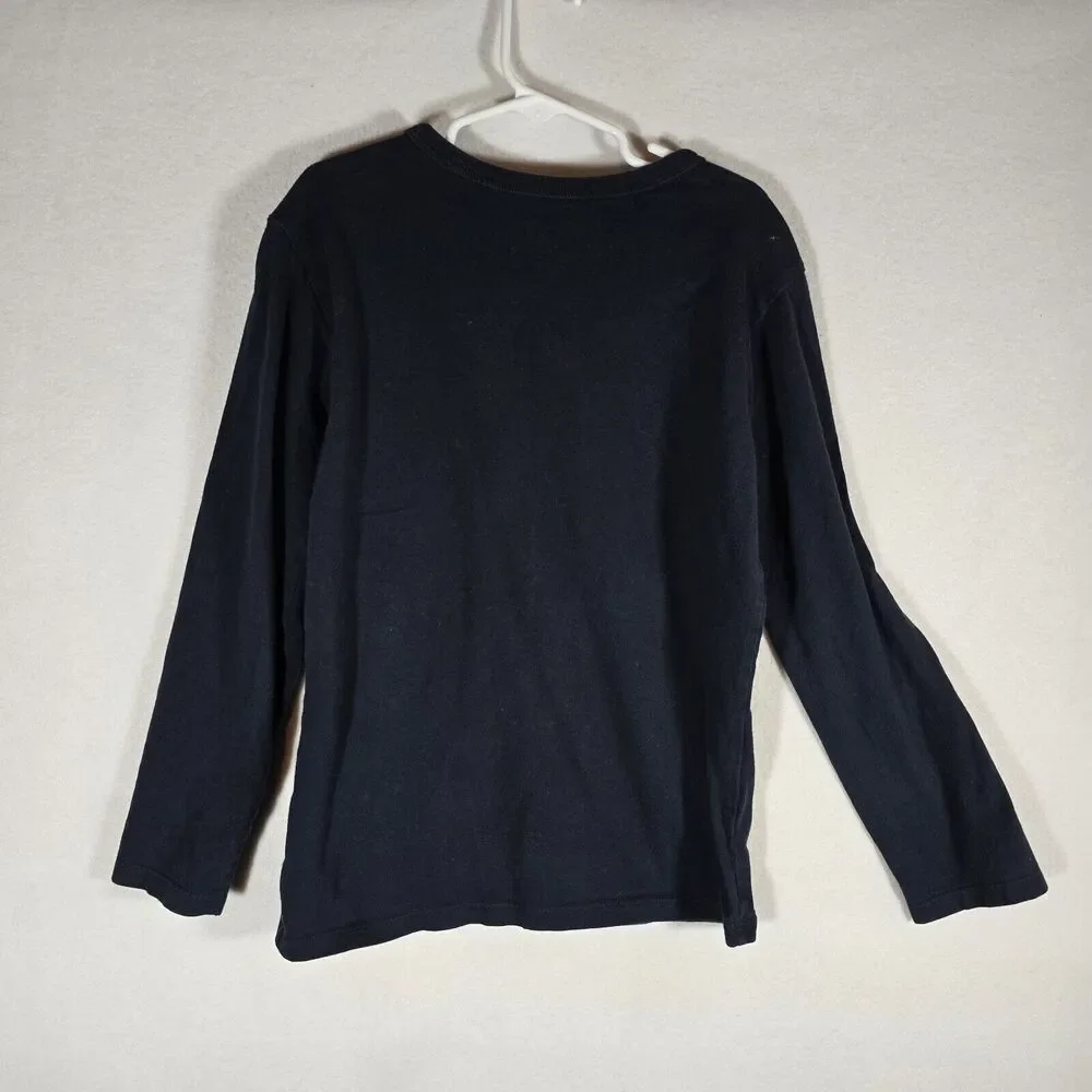 Girls small 7/8 Tee shirt, long sleeves, Dark blue, by The Children's place